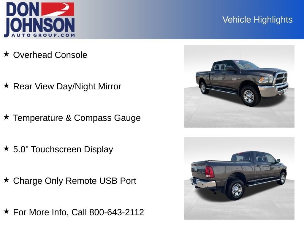 2018 RAM 2500 Tradesman Crew Cab 4x4 6'4" Box