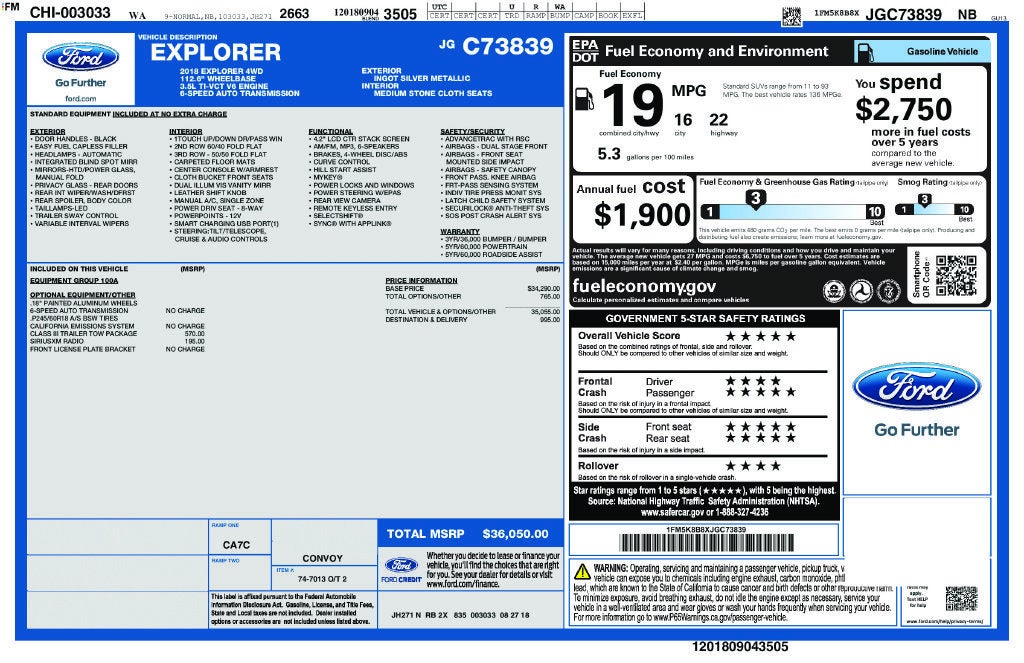 2018 Ford Explorer Base