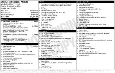 2023 Jeep Renegade Altitude 4x4