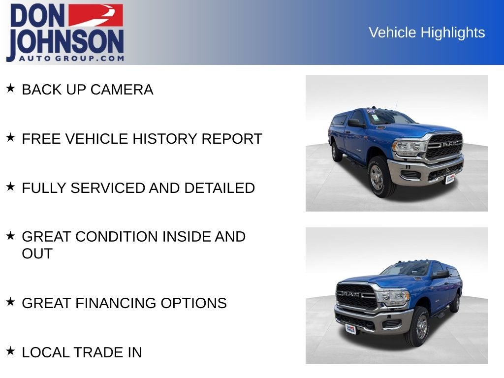 2022 RAM 2500 Tradesman Regular Cab 4x4 8' Box