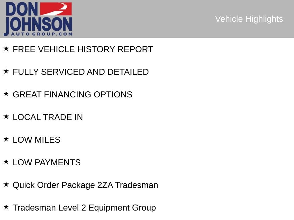 2020 RAM 2500 Tradesman Regular Cab 4x4 8' Box