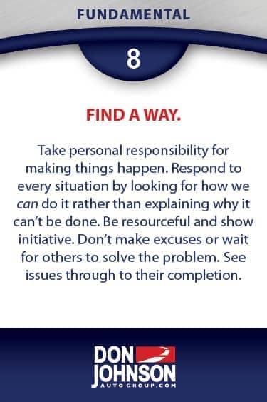 Fundamental 8 - Find A Way